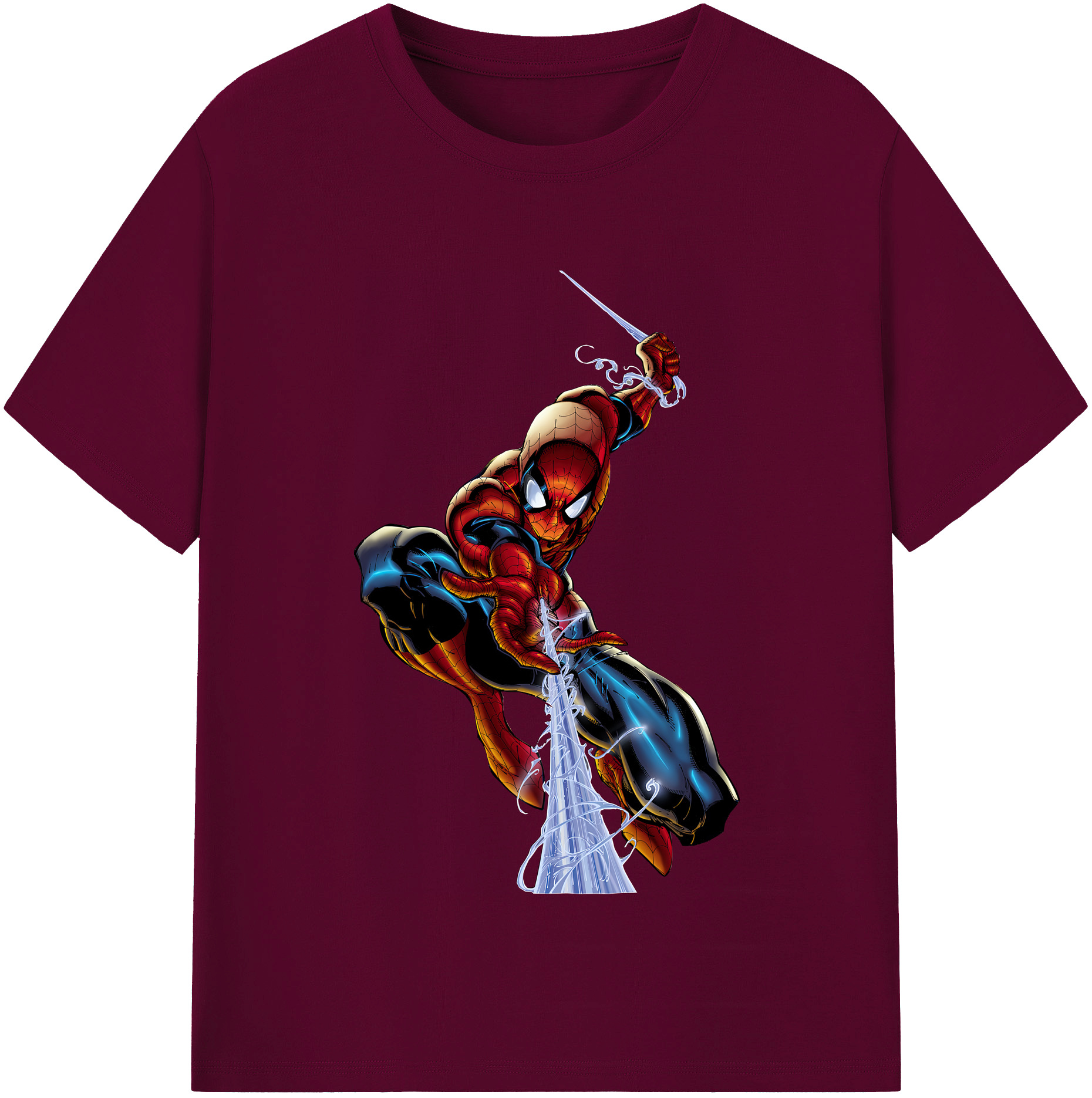 （画像用） Spider Man スパイダーマン レディースカジュアルプリントTシャツ（綿100％）